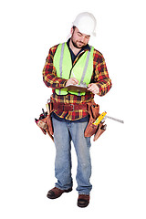 Image showing Construction Worker With Clipboard