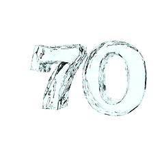 Image showing frozen number seventy