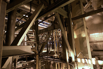 Image showing different size and shaped pipes at a power plant
