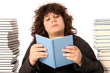 Image showing boy reading a book 