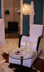 Image showing Chair and lamp