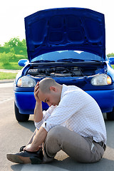 Image showing Businessman and car