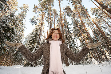 Image showing Woman in forest