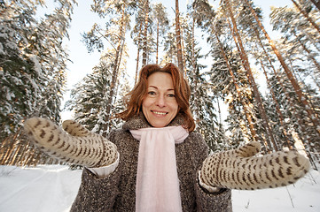 Image showing Woman in forest