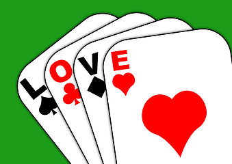 Image showing Love on the cards