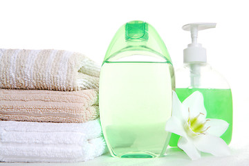 Image showing green vial and soap