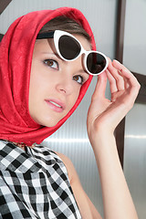 Image showing young woman with sunglasses in image 50-h