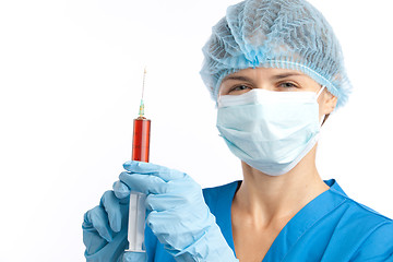 Image showing physician with syringe