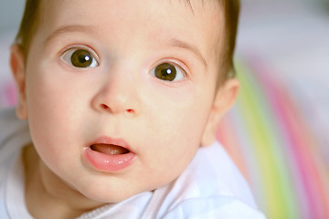 Image showing baby open-mouthed