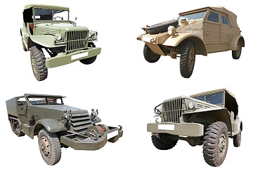 Image showing military cars collection