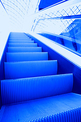 Image showing moving escalator