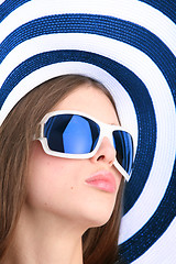 Image showing beautiful girl in sunglasses
