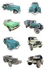 Image showing green car collection