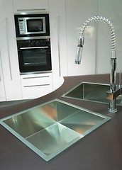 Image showing faucet on the trendys kitchen