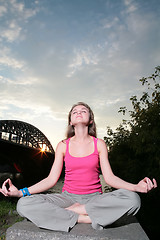 Image showing young girl on the session of evening relaxation