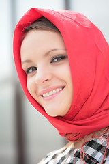 Image showing girl in red kerchief