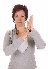 Image showing hand demonstrating, 