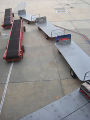 Image showing Airport baggage handler's equipment.