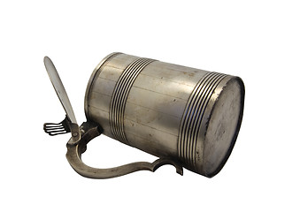 Image showing Old metal mug