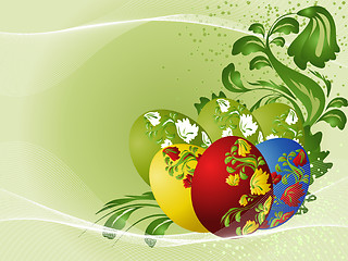 Image showing Easter eggs with pattern