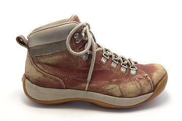 Image showing Old red boot