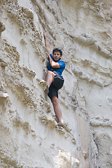 Image showing Rock-climber