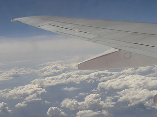 Image showing Viw over wing of Jet Aircraft.