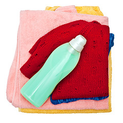 Image showing Bottle on the clothes