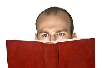 Image showing Intently reading