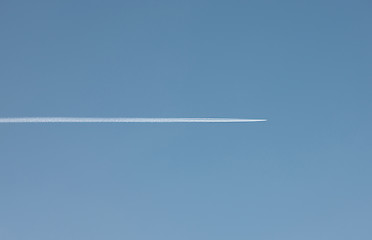 Image showing Jet flying high above