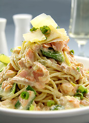 Image showing Salmon Spaghetti