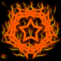 Image showing Abstract of mystery pentagram-symbol