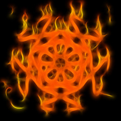 Image showing Abstract of mystery pentagram-symbol