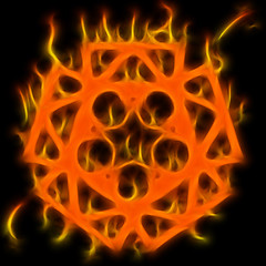 Image showing Abstract of mystery pentagram-symbol