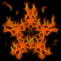 Image showing Abstract of mystery pentagram-symbol