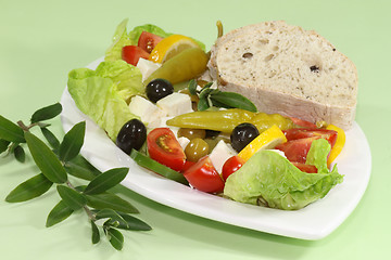 Image showing Salad with olives