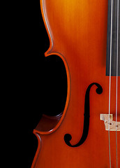 Image showing Cello closeup