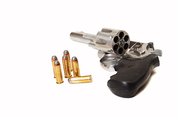 Image showing Pistol and Bullets