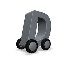 Image showing letter d on wheels