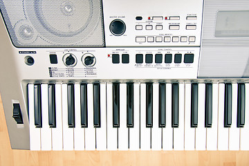 Image showing The top view at synthesizer