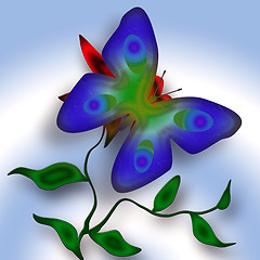 Image showing Decorative Blue Butterfly