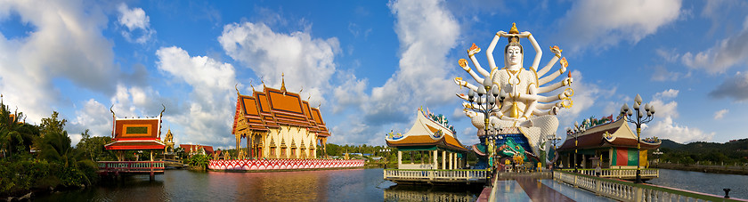 Image showing panorama of wat plai laem