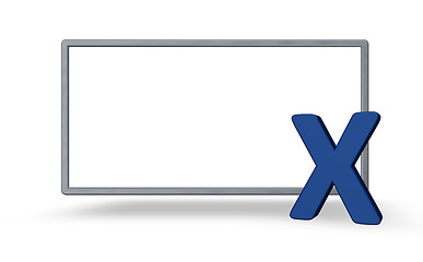 Image showing letter x and blank board