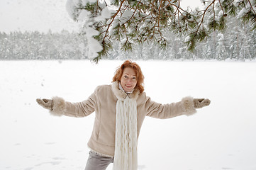 Image showing Woman in forest