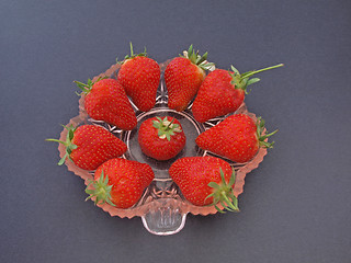 Image showing Fresh organic strawberries.