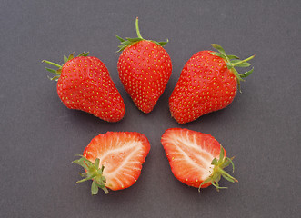 Image showing Fresh organic strawberries.