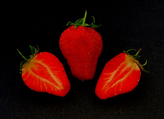 Image showing Fresh organic strawberries.