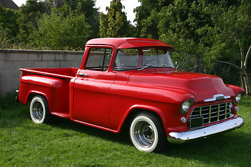 Image showing red vintage truck