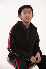 Image showing Young cute pre-teen asian boy