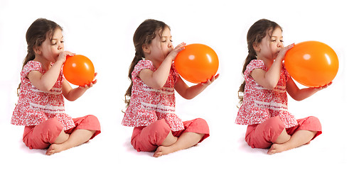 Image showing Blowing up A Balloon